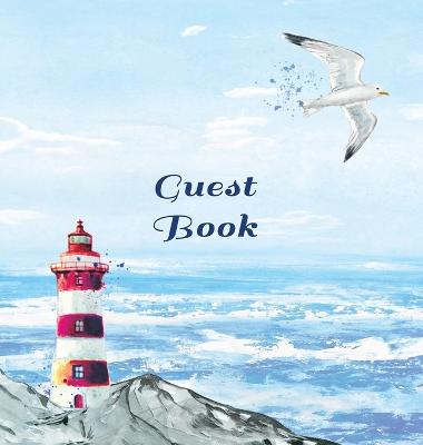Book cover for GUEST BOOK FOR VACATION HOME, Visitors Book, Beach House Guest Book, Seaside Retreat Guest Book, Visitor Comments Book.