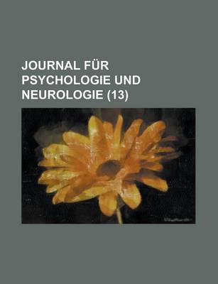 Book cover for Journal Fur Psychologie Und Neurologie (13)