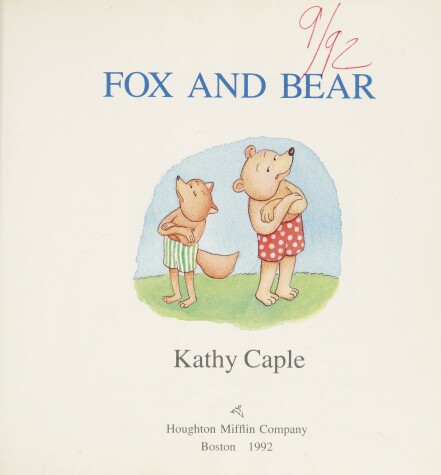 Book cover for Fox and Bear