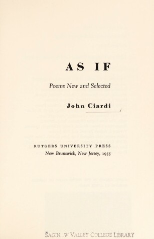 Book cover for As If