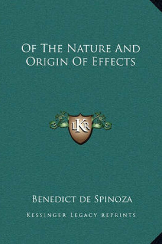 Cover of Of the Nature and Origin of Effects