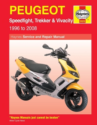 Book cover for Peugeot Speedfight, Trekker & Vivacity Scooters ('96 - '08)