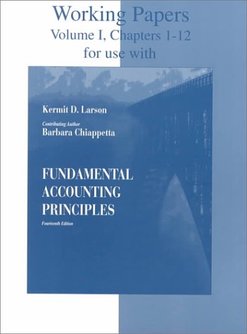 Book cover for Working Papers for Use with Fundamental Accounting Principles