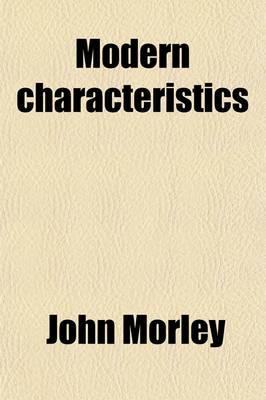 Book cover for Modern Characteristics; A Series of Short Essays from the Saturday Review