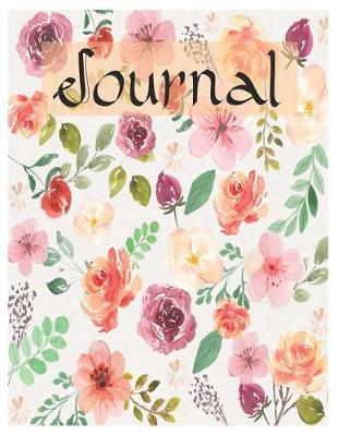 Book cover for Floral Journal Oversized 8.5x11, 150 Page Lined Blank Journal Notebook