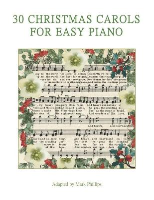 Book cover for 30 Christmas Carols for Easy Piano