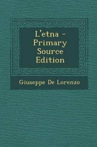 Cover of L'Etna - Primary Source Edition