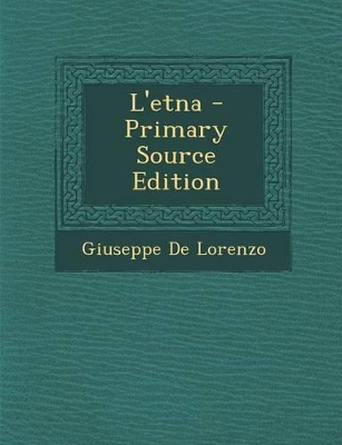 Book cover for L'Etna - Primary Source Edition