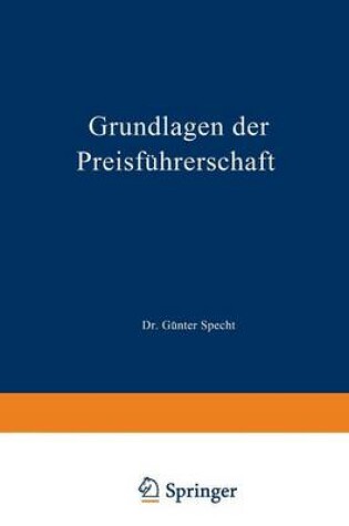 Cover of Grundlagen der Preisführerschaft