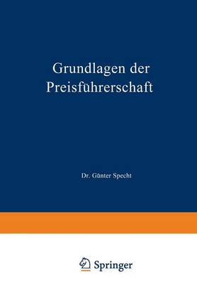 Book cover for Grundlagen der Preisführerschaft