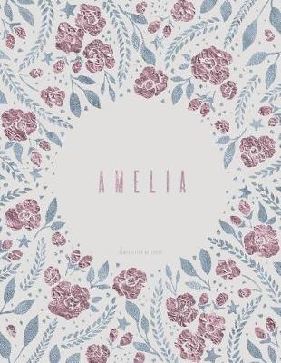 Book cover for Composition Notebook. Amelia