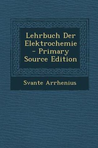 Cover of Lehrbuch Der Elektrochemie