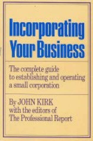 Cover of Incorporating Your Business