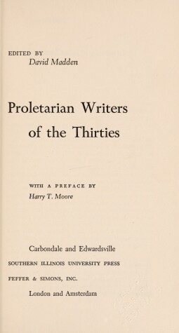 Book cover for Proletarian Writers of the Thirties