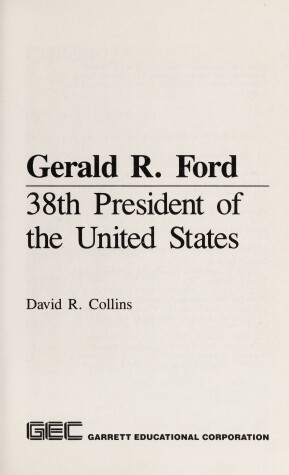 Book cover for Gerald R. Ford, 38th President of the United States