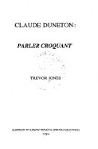 Cover of Claude Duneton