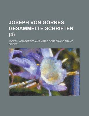 Book cover for Joseph Von Gorres Gesammelte Schriften (4)