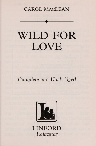Cover of Wild For Love