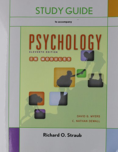 Book cover for Study Guide for Psychology in Modules