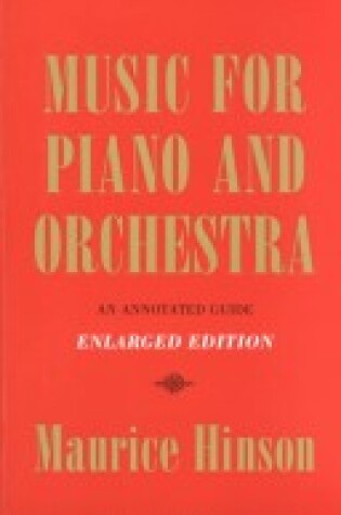 Cover of Music for Piano and Orchestra