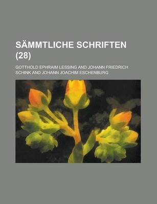 Book cover for Sammtliche Schriften (28 )