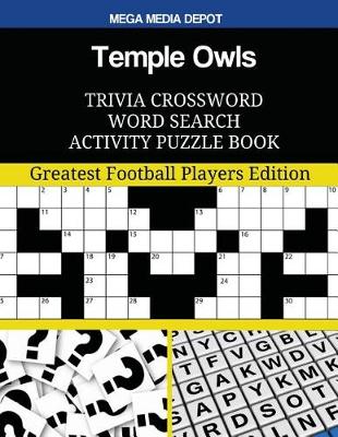 Book cover for Temple Owls Trivia Crossword Word Search Activity Puzzle Book