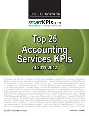 Book cover for Top 25 Accounting Services KPIs of 2011-2012