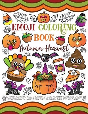 Book cover for Emoji Coloring Book Autumn Harvest