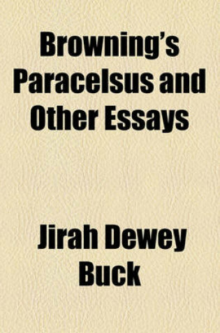 Cover of Browning's Paracelsus and Other Essays