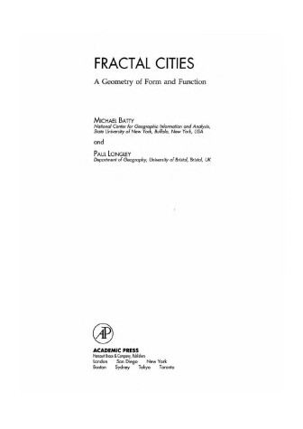 Book cover for Fractal Cities