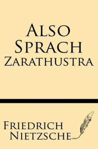 Cover of Also Sprach Tharathustra