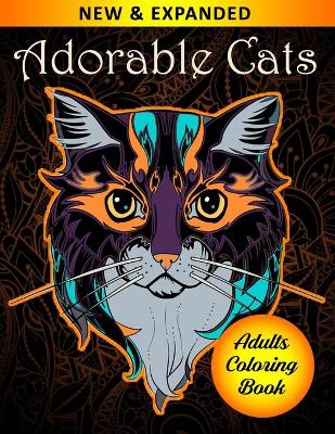 Book cover for Adorable Cats Adults Coloring Book