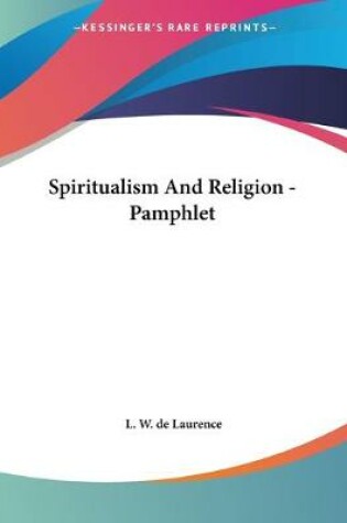 Cover of Spiritualism And Religion - Pamphlet