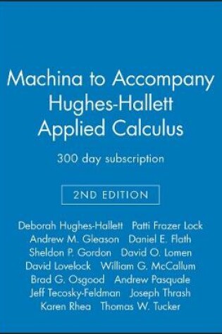 Cover of Machina to Accompany Hughes-Hallett Applied Calcul Us 2e 300 Day Subscription