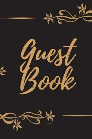 Cover of Guest Book - Gold Frame #2 For any occasion Light Green Color Pages 8.5 x 8.5 Inches 82 pages