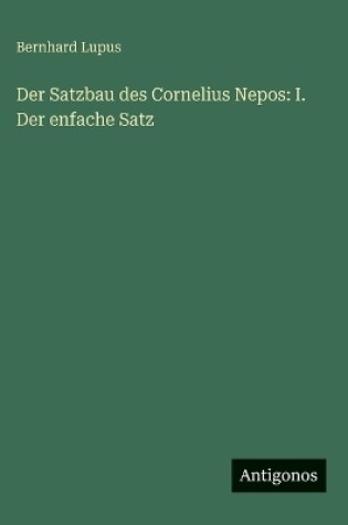 Cover of Der Satzbau des Cornelius Nepos