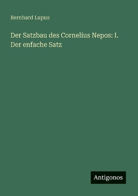 Book cover for Der Satzbau des Cornelius Nepos