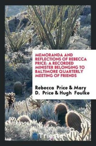 Cover of Memoranda and Reflections of Rebecca Price