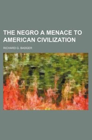 Cover of The Negro a Menace to American Civilization