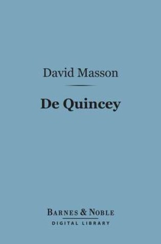 Cover of de Quincey (Barnes & Noble Digital Library)