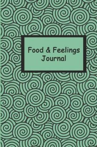 Cover of Food and Feelings Journal (Green Swirls) 8x10