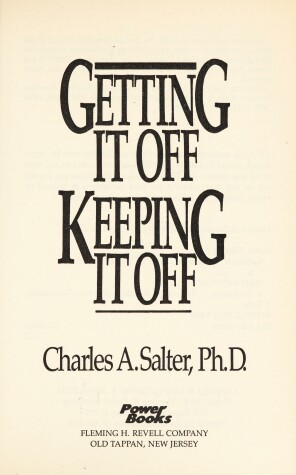 Book cover for Getting It Off, Keeping It Off