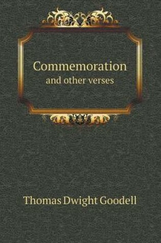 Cover of Commemoration and Other Verses