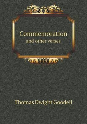 Book cover for Commemoration and Other Verses