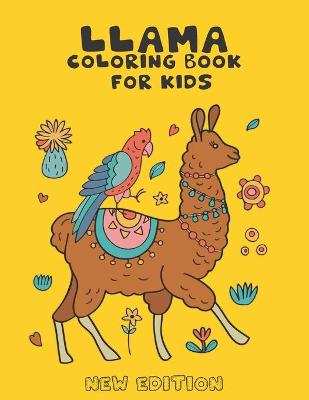 Book cover for Llama Coloring Book for Kids