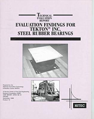 Book cover for Evaluation Findings for Tekto, Inc. Steel Rubber Bearings