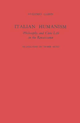 Book cover for Italian Humanism