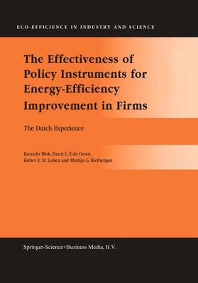 Book cover for The Effectiveness of Policy Instruments for Energy-Efficiency Improvement in Firms
