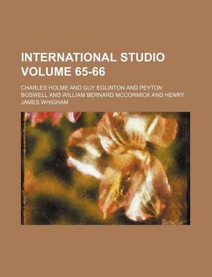 Book cover for International Studio Volume 65-66