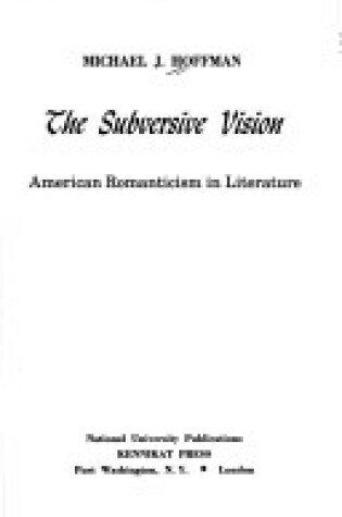 Cover of Subversive Vision